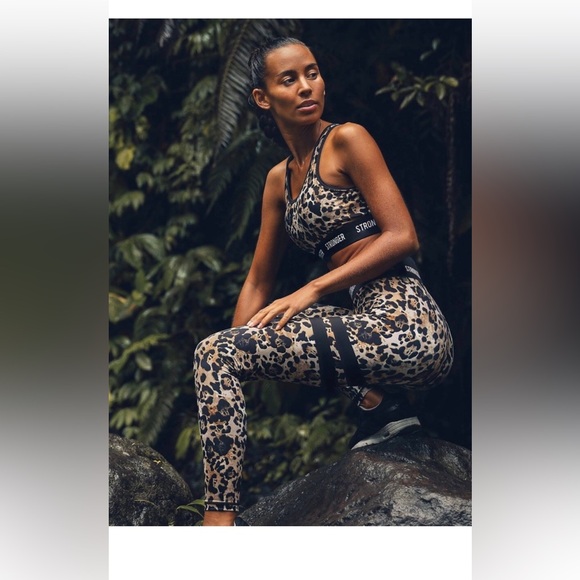 Stronger Pants - Leopard Print Sports Bra and leggings SET